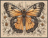 Posterizer 1 pcs- beautiful butterfly in the middle of white flowers-Art for Animal Lovers-Floral Botanical Art- Gift for Men Women Teens-Decor fo...
