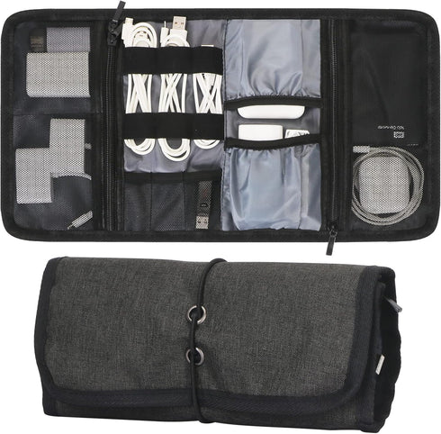 Electronic Organizer Accessories Case Waterproof Portable Digital Storage Bag Travel Cable Organizer Bag Pouch Carry Case for Power Bank,Hard Driv...