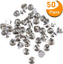 Canomo 50 Pairs Butterfly Pin Backs with 15mm Tie Tacks Blank Pins for for Lapel Pins, Service Bars and Jewelry(Silver)...