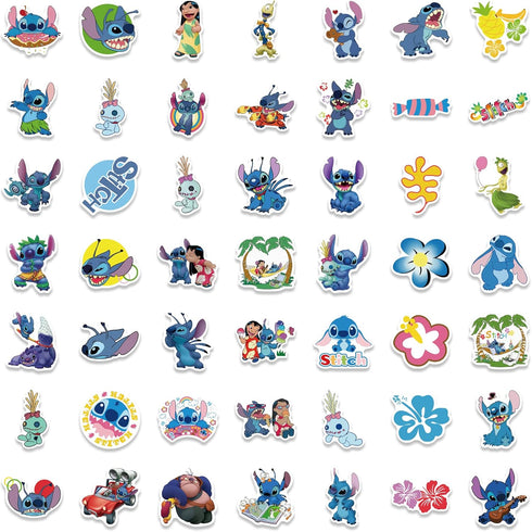 100Pcs Stitch Cartoon Stickers for Kids and Teen, Cool Cartoon Lilo Stitchs Waterproof Vinyl Decal for Girl Adult Water Bottle, Skateboard, Phone,...