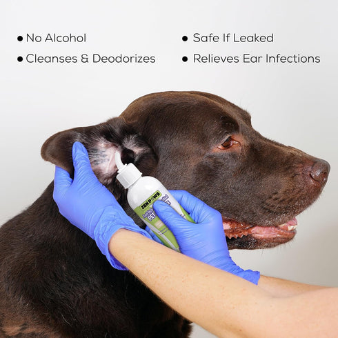 Dog and Cat Ear Cleaner Solution – Ear Drops - - Advanced Veterinary Formula. Remove Wax and Build up and Relieve Itchiness - Alcohol-Free...