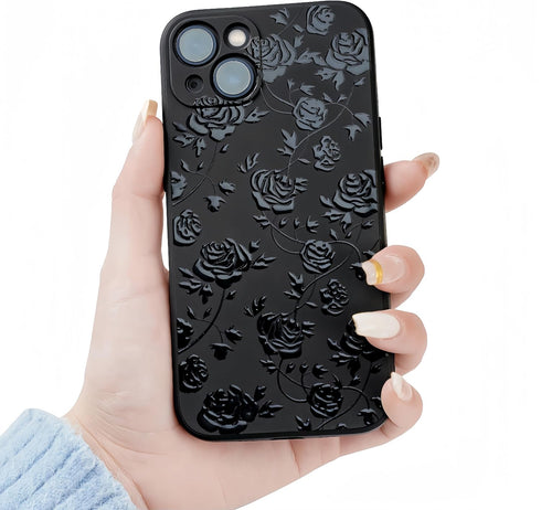 Compatible with iPhone 13 Case Cute, TPU Black Phone Case Compatible with iPhone 13, Shockproof Protective Case Compatible with iPhone 13 Phone Ca...