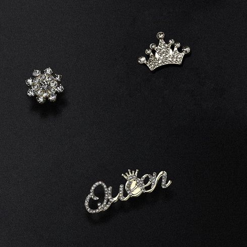 Rhinestone Bling Decoration Charms, Diamond Trend Designer Luxury Cute Jewelry Shoe Accessories for Women Girl Gifts(Gold)...