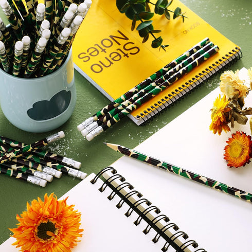 Chivao 50 Pack Camouflage Pencils Tactical Pencils Camo Party Favors Army Party Decorations Pencils Military Pencils for Teachers School Supplies ...