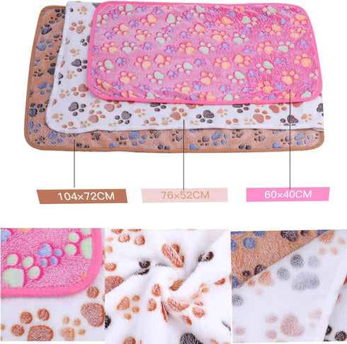 Pet Blanket for Cat & Dog Sleep Mat Bed Cover Soft Warm Blanket for Hamster Puppy and Other Animals (Small, Pink+White)...