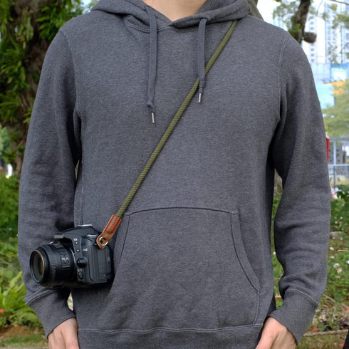 120cm Camera Strap,Vintage Soft Camera Rope Strap Neck Shoulder Strap Compatible with Sony Nikon Canon Fuji Mirrorless DSLR SLR Camera Green...