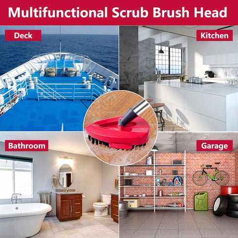 Spin Mop Brush Scrub Compatible with O Cedar Rinseclean 2 Tank System, 2Pcs Spin Right Triangle Scrubber Brush Spin Mop Replacement Scrub Brush He...