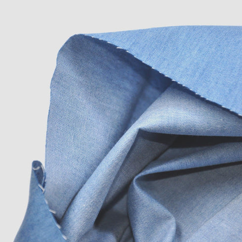 Indigo Blue 5.0 oz 100% Cotton Denim Chambray Fabric,56 Inches Wide, by Two Yards(72inch Length) Deep Col(Middle 2Y)...