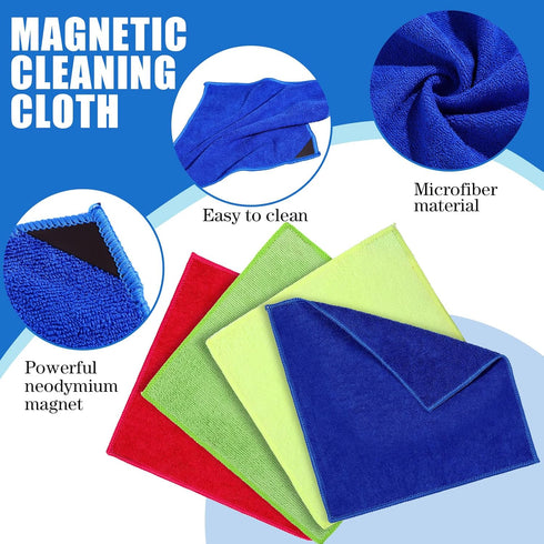 8 Packs Magnetic Cleaning Cloth Microfiber Dry Erase Eraser Magnetic Whiteboard Eraser Washable Dry Erasers for Whiteboard Dry Erase Cloth for Cla...