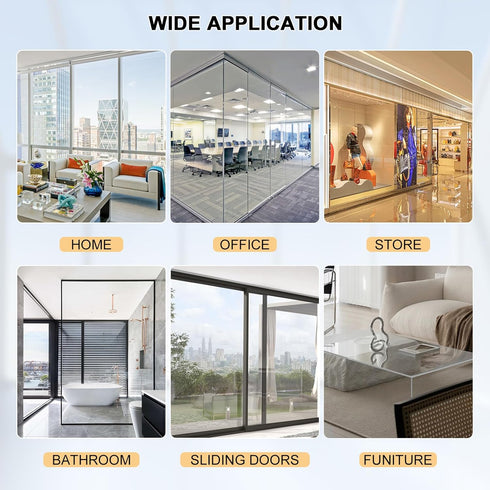 Window Security Film 17.3in X 9.84ft, Shackcom Tempered Glass Window Film Adhesive Anti-shatter for Home, Office and Car (Clear)...