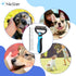 Undercoat Rake for Dogs with Metal Comb 2 in-1 Pet Grooming Brush Double Sided shedding Dematting Tool Remove Knots Dematting Comb for Dogs with D...