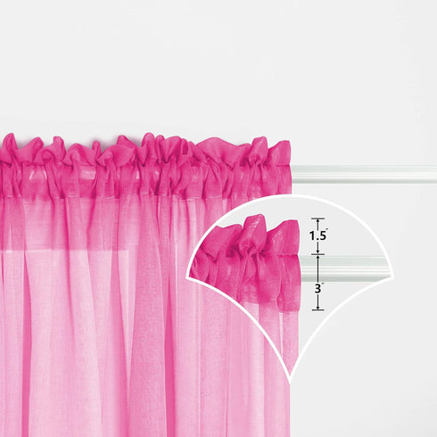 Pink and Purple Curtains for Girls Bedroom Decor Set 1 Single Panel Pocket Window Voile Pastel Sheer Ombre Rainbow Curtain for Kid Room Decoration...