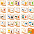50 Everyday Objects Awareness Flashcards for Kids,Waterproof Daily Necessity Education Cards, Children's Educational Card, Double-Sided Fun Educat...