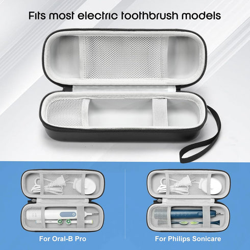 Toothbrush Travel Case Fits for Oral-B Pro 1000 5000 7500 7000 6000 9600 for Philips Sonicare ProtectiveClean 4100 6100 5100 6500 7500 Electric To...