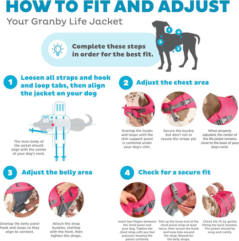 Outward Hound Granby Splash Pink Dog Life Jacket, Small...