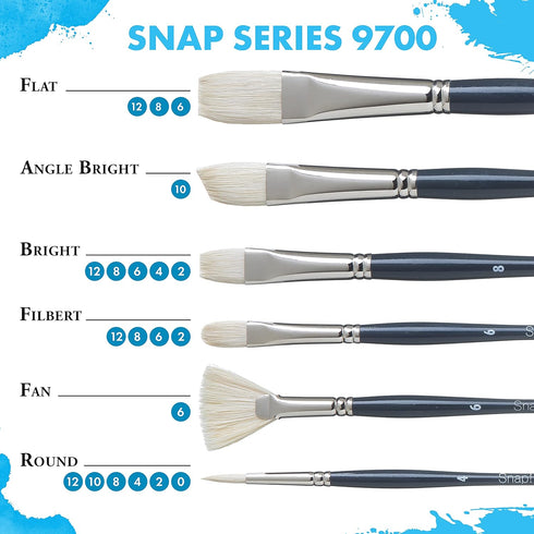 Princeton White Snap Taklon Angled Paintbrush, Size 1 inch...
