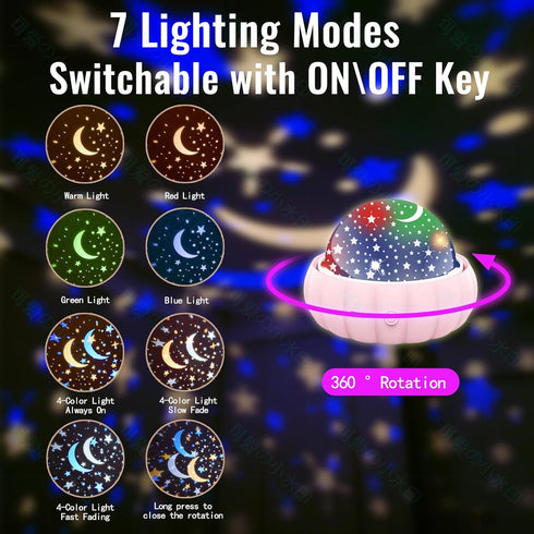 Night Light for Kids, Night Light Projector 7 Mode with Unicorn & Star, Kids Night Light Bedroom Decor Star Lights for Ceiling 360°Rotation, Gifts...