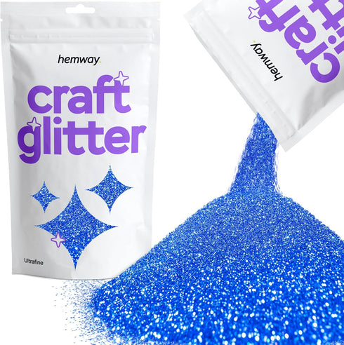 Hemway Craft Glitter - Sapphire Blue | 100g Ultrafine Metallic Sequin Flakes for Resin & Epoxy Crafts | Supplies for Tumblers, Cards, Jewellery, C...