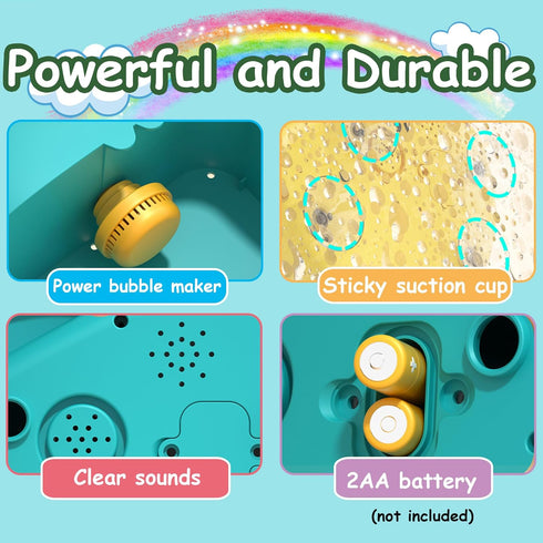 Baby Bath Toys - Musical Bubble Machine Dinosaur Toys for Kids 3-5, Automatic Toddler Bath Toys for Kids Ages 1-3, Birthday Valentines Day Christm...