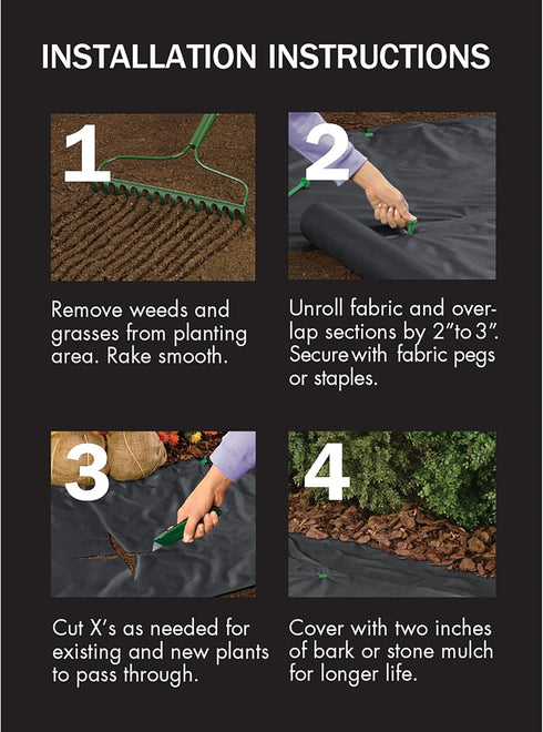 WeedBlock 1041 Landscape Fabric, 3 ft x 50 ft, 3 feet x 50 feet...