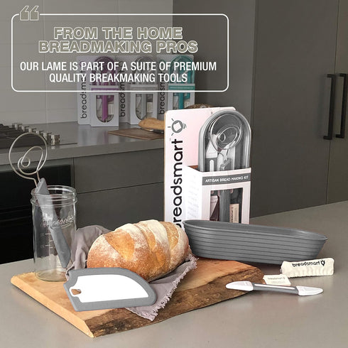Bread Lame - Bread Scoring Tool - Set of 10 Stainless Steel Blades - Bakers Dough Scorer - Best Sourdough Bread Baking Supplies...