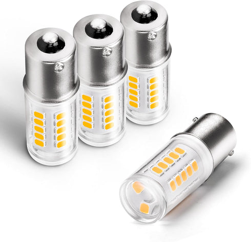 BA15S 1156 1141 1003 S8 SC Led Bulbs, 5Watt Low Voltage Bayonet Single Contact, 12-24V 500LM Warm White 2700K For RV, Landscape Interior Lights, C...