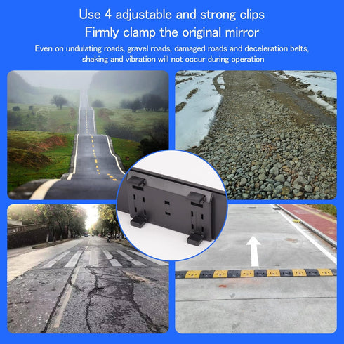 Broadway Car Rear View Mirror HD Anti Glare Universal 12 Inch large Field of View Panoramic Rearview Mirror with Wide Angle Blue Tint for Car SUV ...