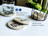 PANCHH Rustic Farmhouse Stone & Cork Coasters for Drinks, Absorbent - Set of 6 Coasters with Holder - Best Housewarming Gifts for New Home Ideas -...