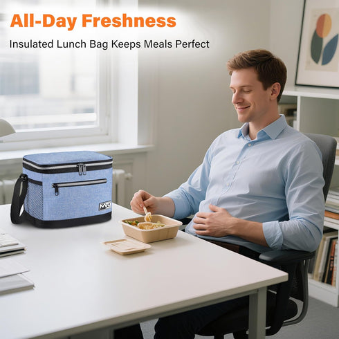 Tirrinia Insulated Lunch Box for Men/Women, Leakproof Lunch Bag for School Work, Large Lunch Tote Kids Boys Girls Student Back to School, Soft Coo...