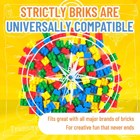 Strictly Briks Classic Bricks Starter Kit, Blue, Green, Red, and Yellow, 144 Pieces, 2x2 Inches, Building Creative Play Set for Ages 3 and Up, 100...