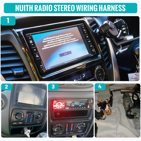 Stereo Radio Wire Harness with Antenna Adapter Compatible with BMW 2000-2010/Volkswagen 2004-2015/Mercedes-Benz Sprinter 2007-2015, Aftermarket Ra...