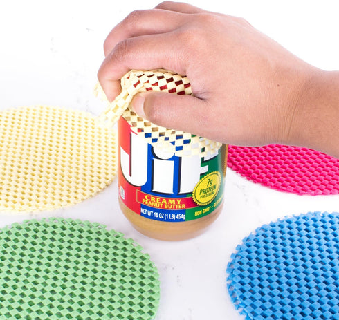 Super Z Outlet 12 Pack Multi-Purpose Manual Jar Gripper Pad Rounds, Bottle Openers, Blue/Green/Red/Yellow...