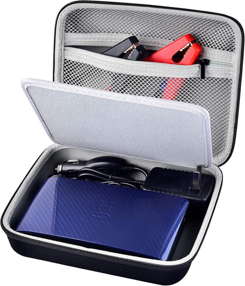 Case for Halo Bolt 58830/57720 mWh Portable Phone Laptop Charger Car Jump Starter, Power Bank Storage Holder with Mesh Pocket for AC Outlet, Car C...