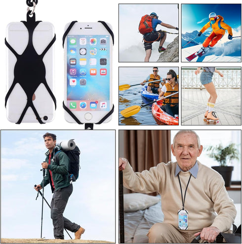 simarro Universal Cell Phone Lanyard, Silicone Cell Phone Neck Strap Lanyard Crossbody Phone lanyard anti-fall Phone Protective Case Compatible wi...
