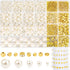 Audab Pearl Beads for Bracelet Making, 970 Pieces Pearl Beads and Gold Spacer Beads for Bracelets and Jewelry Making...