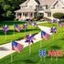 36 Pcs 4th of July Patriotic Decorations, Memorial Day Pinwheels and Flags Small Fourth of July Red White and Blue Stars Stripes Kids Windmills In...