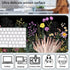 Large Gaming Mouse Pad and Mouse Wrist Rest,Desk Mat + Mouse Wrist Rest +Small Mouse Pad,Desk Accessories,Office Supplies,Wild Flower...