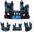 J-star Fish Tank Decorations, Aquarium Decorations Castle, Landscape Ornament Rock Resin Decoration, Safe for Freshwater and Saltwater - Blue Cast...