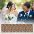 18 Sets Rustic Bridal Shower Wedding Favors Bulk Bamboo Pens with Thank You Retro Bookmarks Ballpoint Pen Happily Ever After Guest Book Pens for W...