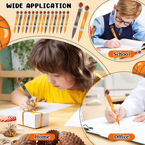 20 Pcs Basketball Pen Sports Ballpoint Pens Basketball Party Favors Basketball Souvenirs Black Ink Writing Pen for Office Desk Fun School Statione...