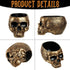 Skull Planters for Indoor Plants, 7 Inch Large Halloween Skull Candy Bowl, Bronze Resin Gothic Skull Planter Pot Vase for Home Office Desk Decorat...