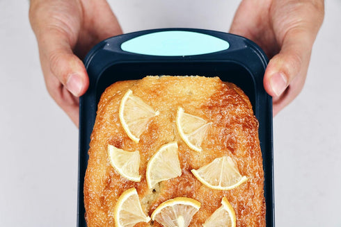Trudeau Structure Loaf Pan Silicone Bakeware, 8.5" x 4.5", Mint/Black...