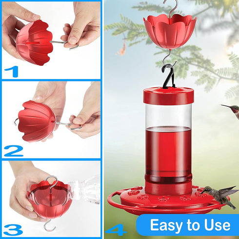 Ant Moat for Hummingbird Feeders, Ant Guard for Hummingbird Feeders, Hummingbird Feeder Ant Guard, Insect Guard with Large Capacity, 5OZ, 2 Pack...