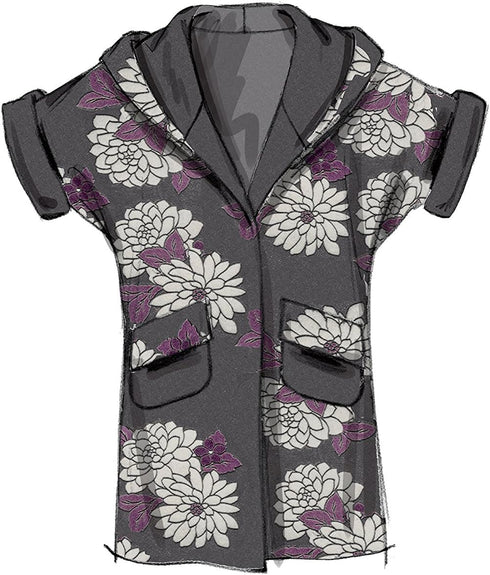 McCall Patterns Open-Front Jackets With Shawl Collar And Hood...