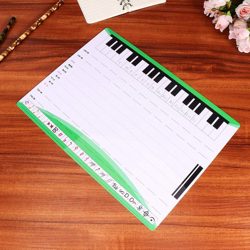 2pcs Dry Erase Music Lap White Board Erasable Writing Staff Write Musical Notes Double Sided Whiteboard Teaching Practice Board White 28.4x21x0.1c...