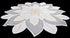 Embroidered Holiday Christmas White and Gold Star Poinsettia Doily Place Mat Small Table Topper (23 Inch Round)...