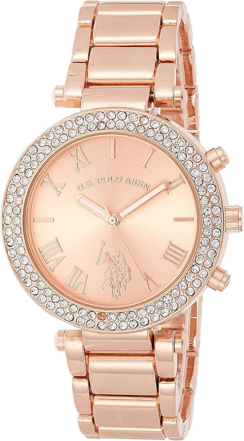 U.S. Polo Assn. Women's Quartz Rose Gold-Toned Dress Watch (Model: USC40170)...