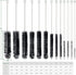 CiaraQ Bottle Cleaning Brushes, 8 Inch Nylon Tube Brush Set, Cleaner for Narrow Neck Bottles Cups with Hook, Set of 13pcs. Black...
