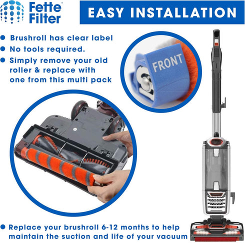 Fette Filter - Soft Brushroll Compatible with Shark Models NV800 NV800W NV801 NV801Q NV803 UV810 HV380 HV381 HV382 HV383 HV384. Compare to Part # ...