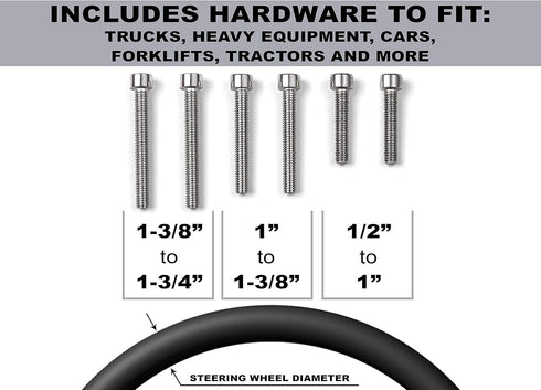 Deluxe Steering Wheel Spinner Knob - Universal Steering Wheel Fit for Trucks, Tractors, Mowers, Forklifts, etc...